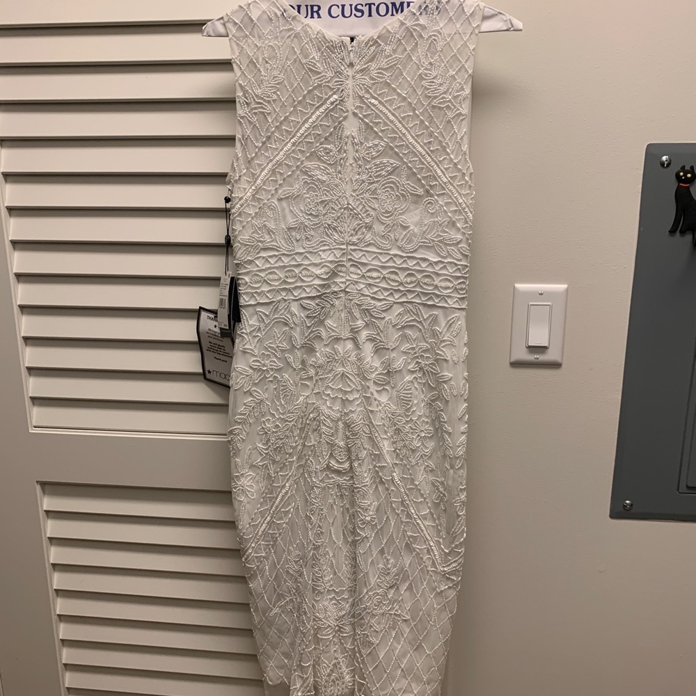 Adrianna Papell Embellished Illusion Dress - Picture 5 of 6